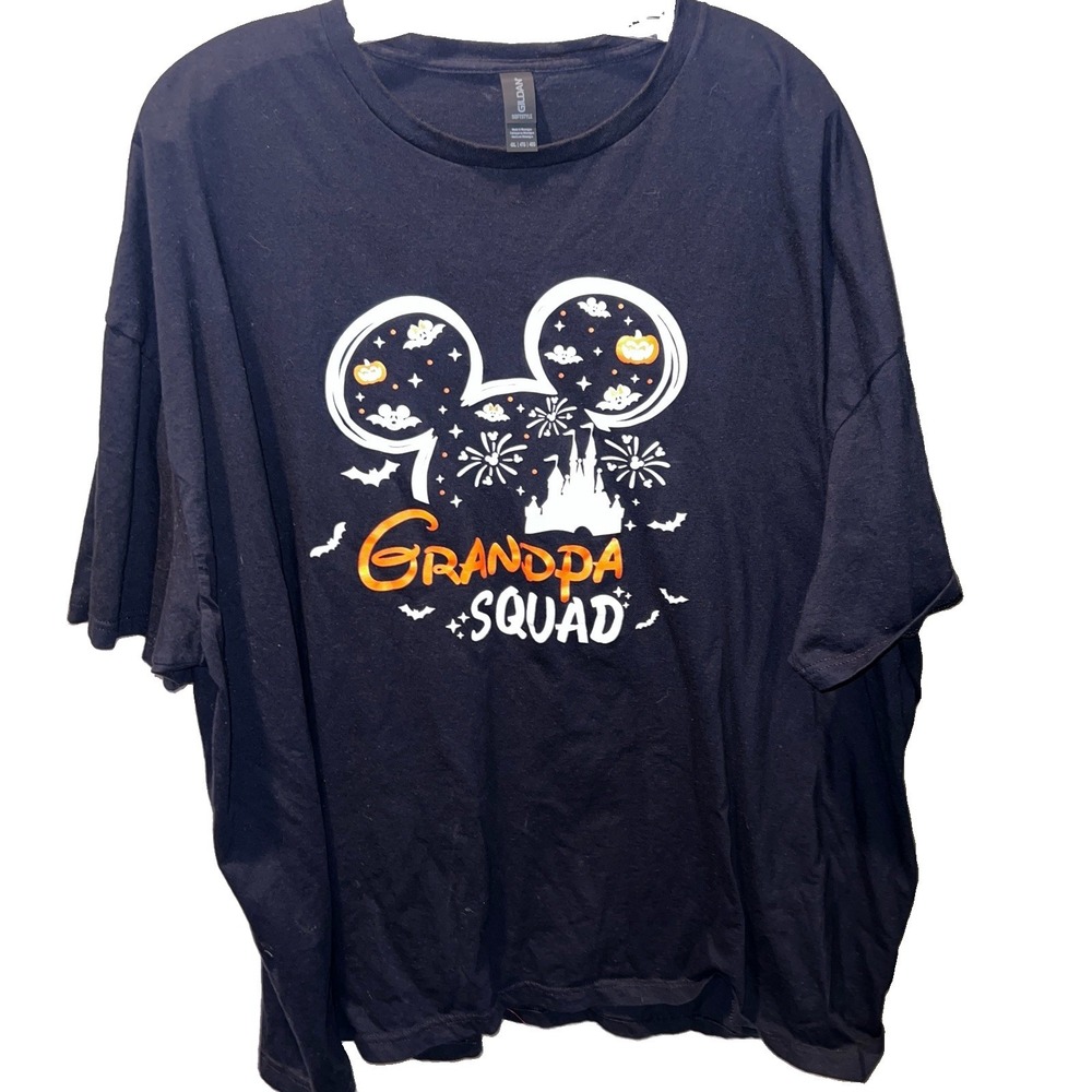Disney Grandpa Squad Halloween T Shirt Mens 4X Black Graphic Tee Family Gift
